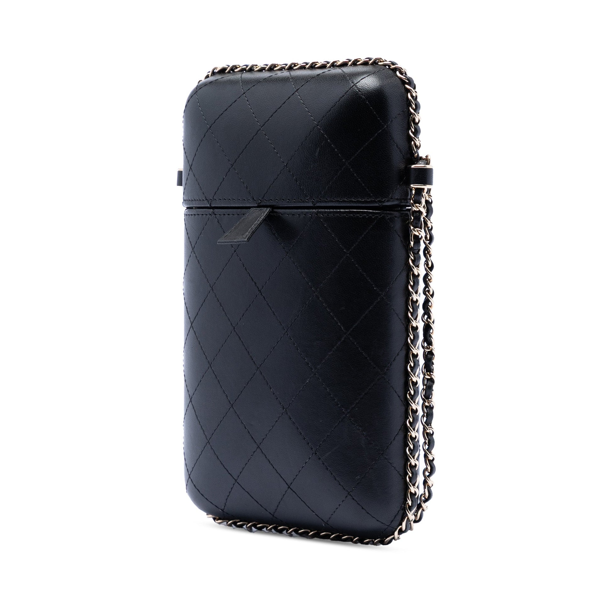 Chanel CC Quilted Lambskin Chain Around Phone Holder