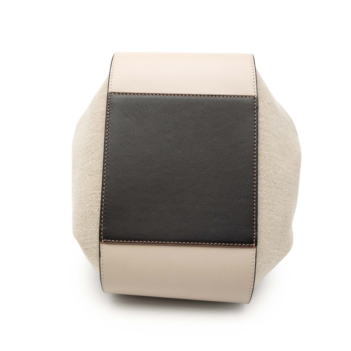 LOEWE Small Leather and Canvas Hammock Bag