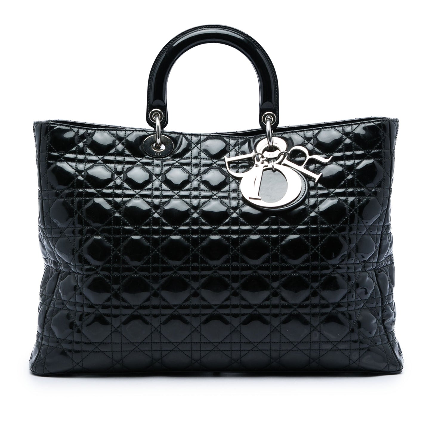 Dior Extra Large Patent Cannage Lady Dior