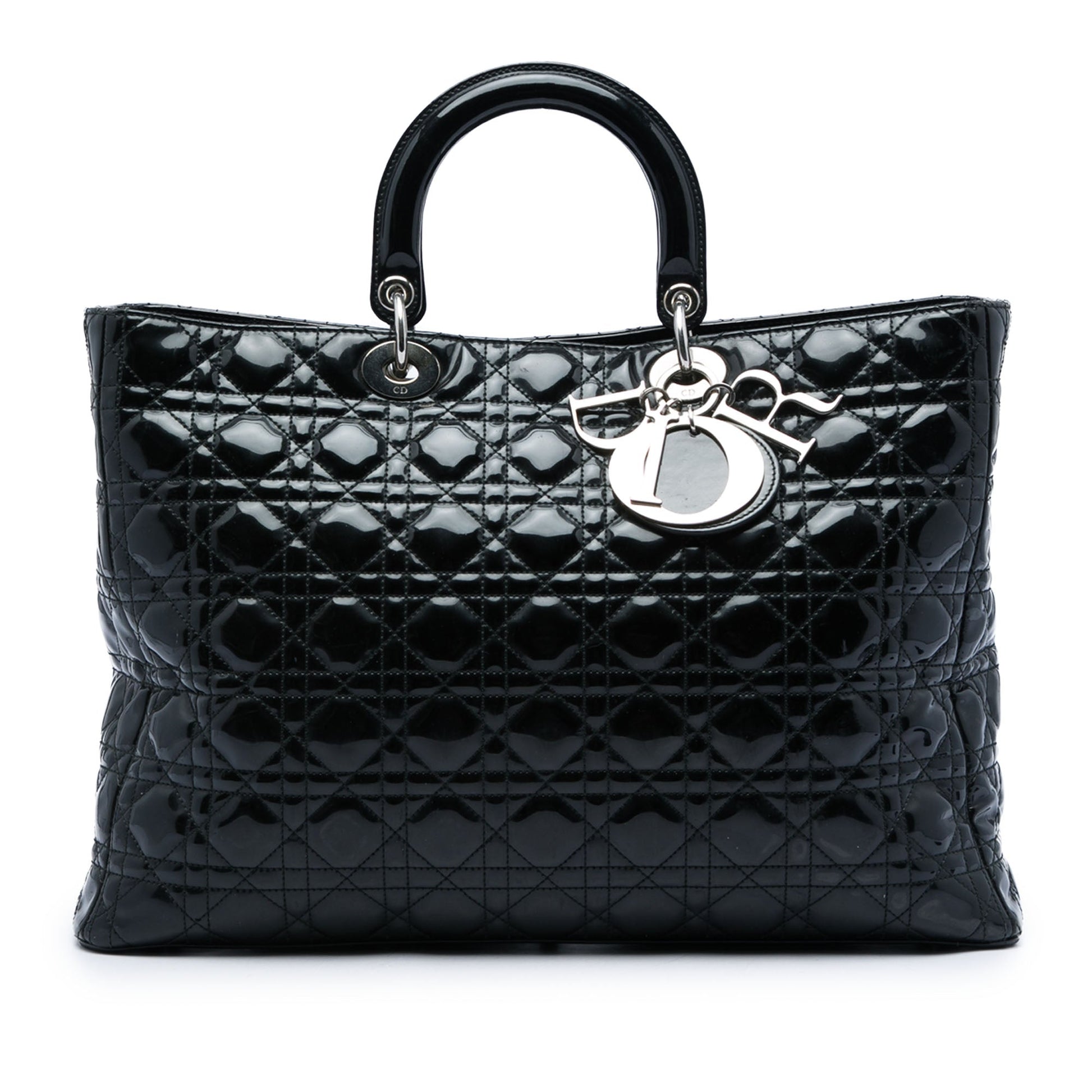 Dior Extra Large Patent Cannage Lady Dior