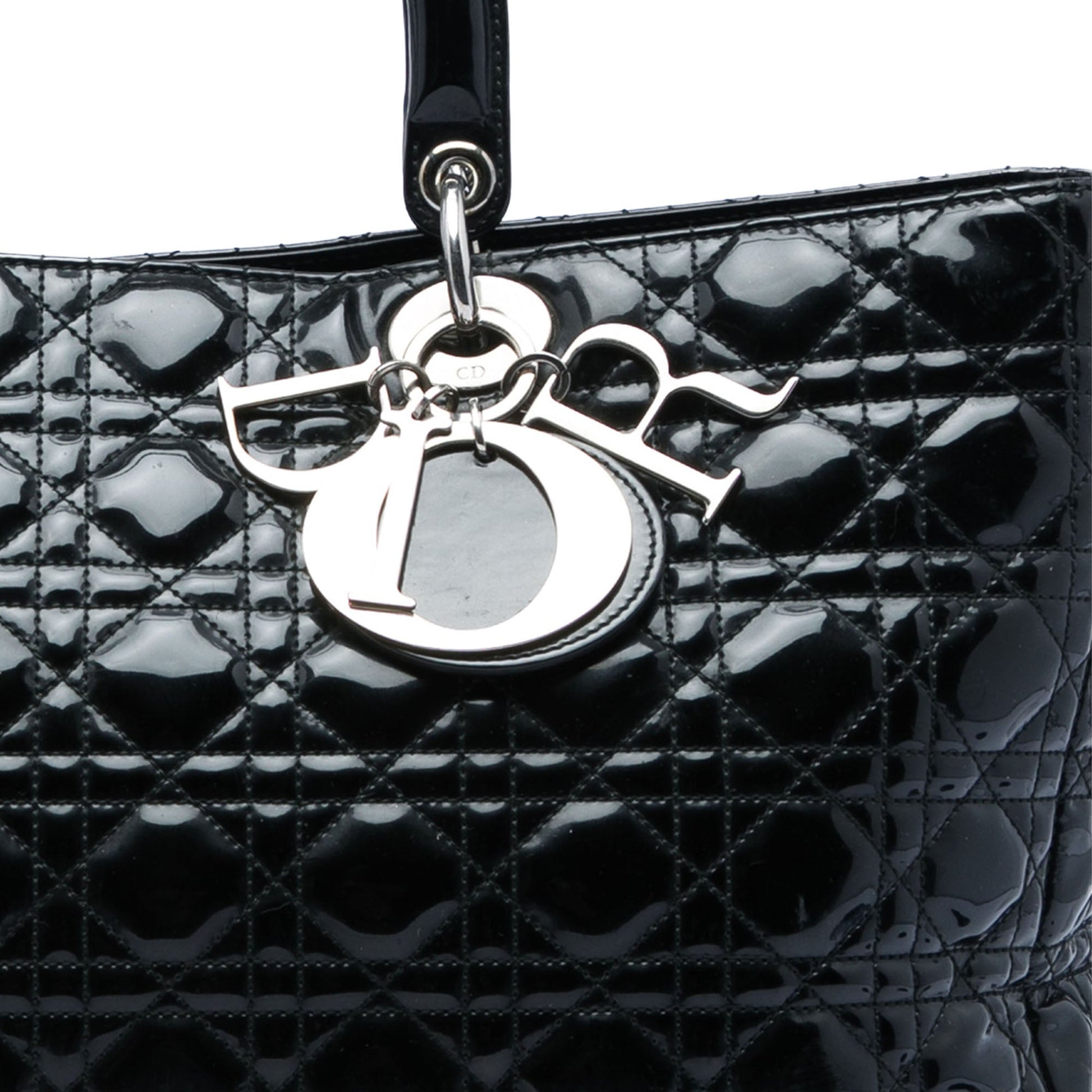 Dior Extra Large Patent Cannage Lady Dior