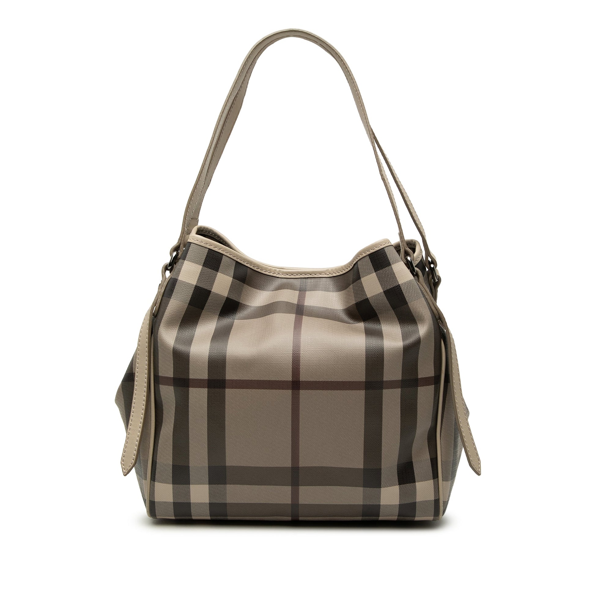 Burberry Small Smoke Check Coated Canvas Canterbury Tote