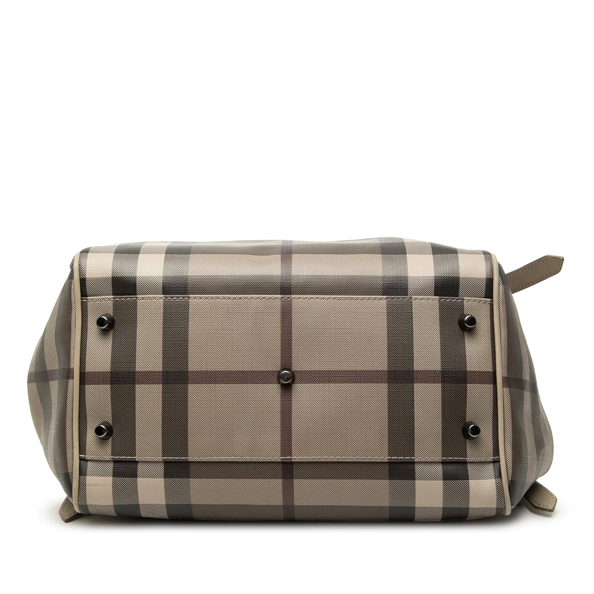 Burberry Small Smoke Check Coated Canvas Canterbury Tote