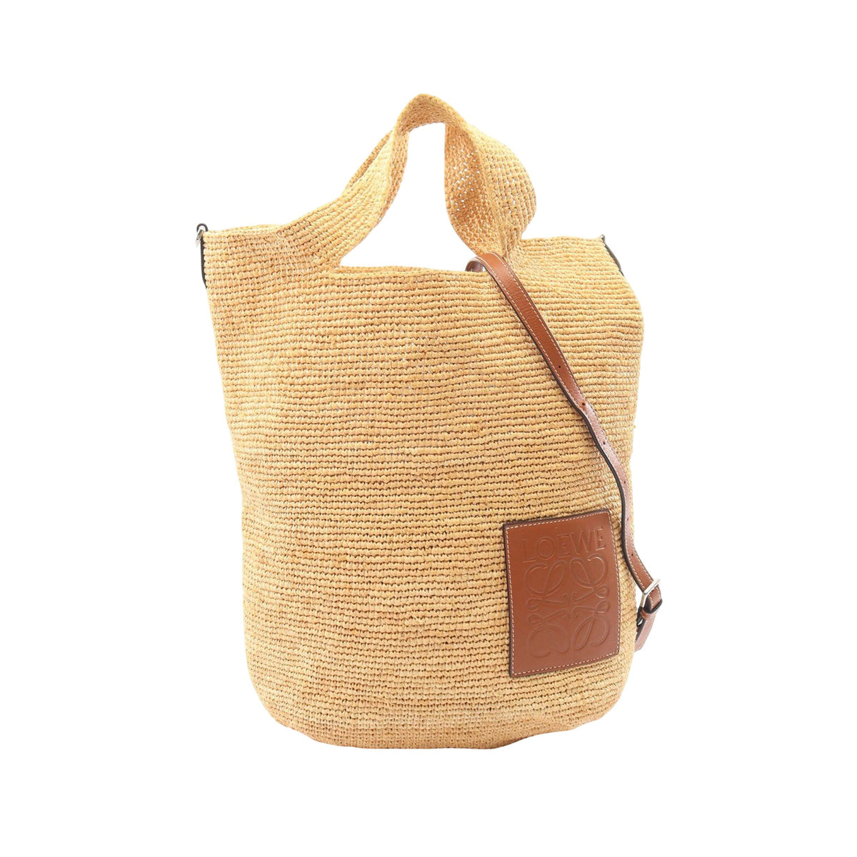 LOEWE Raffia Slit Satchel
