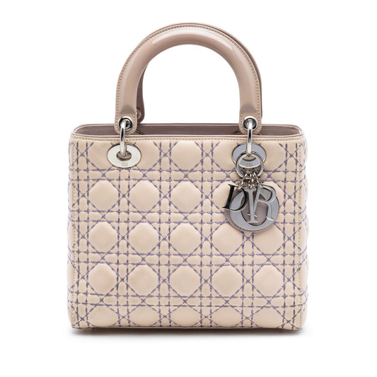 Dior Medium Lambskin Cannage Stitched Lady Dior