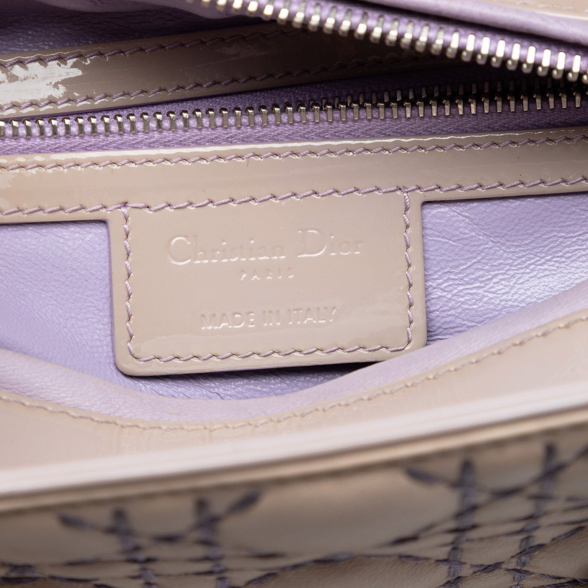 Dior Medium Lambskin Cannage Stitched Lady Dior