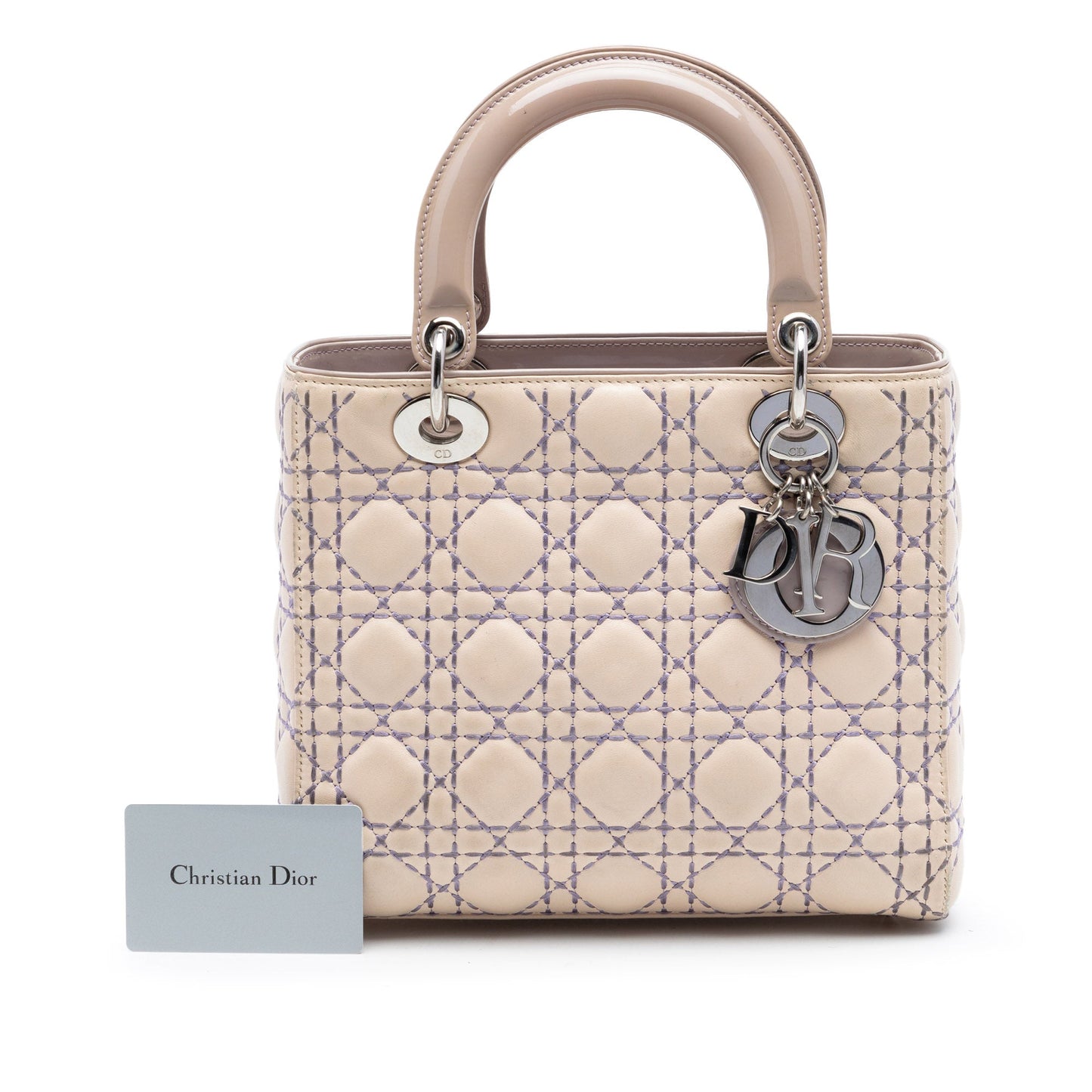 Dior Medium Lambskin Cannage Stitched Lady Dior