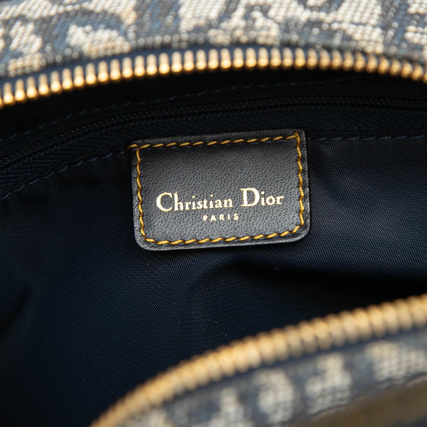 Mini Diorissimo Canvas Double Saddle Bowler Bag