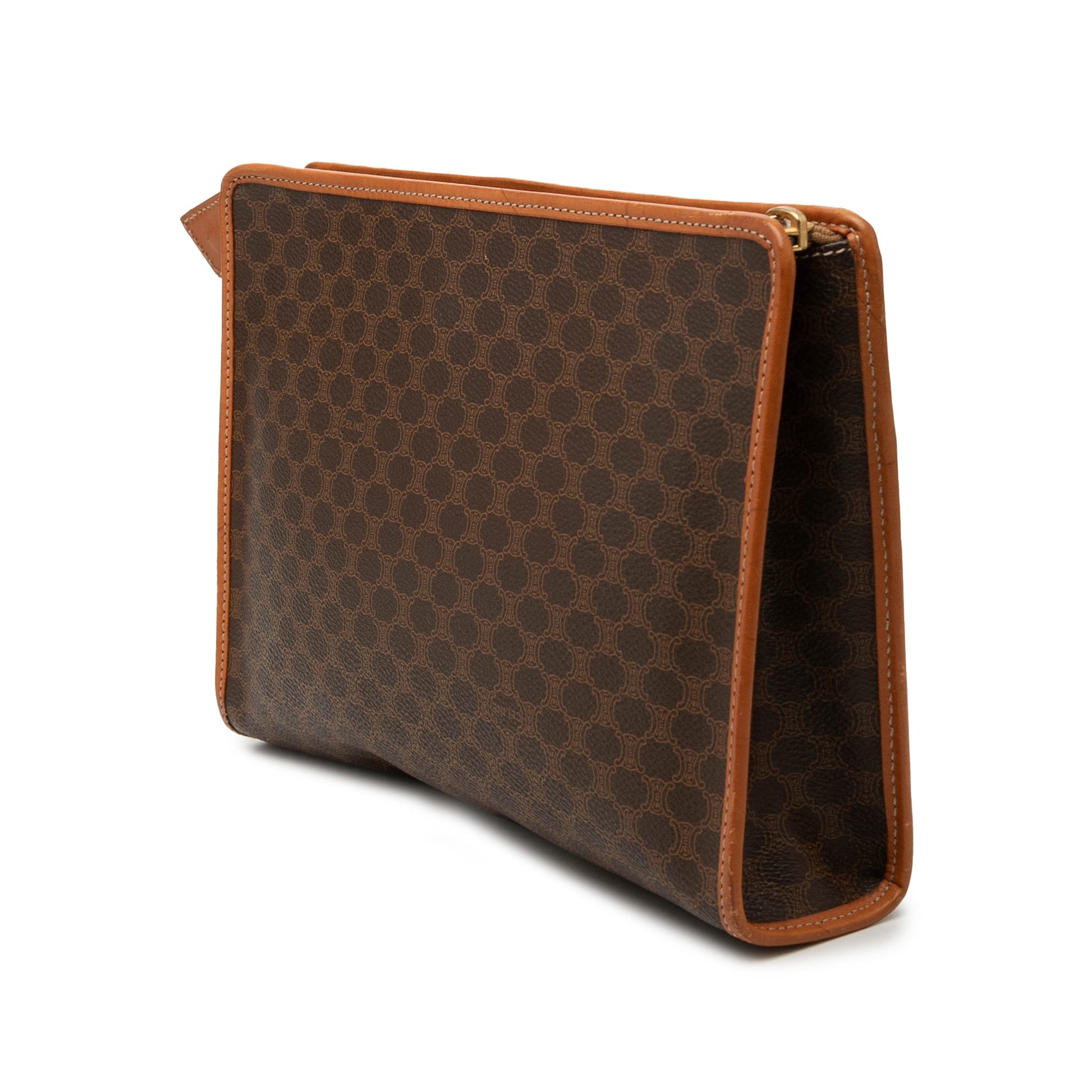 Celine Macadam Coated Canvas Clutch
