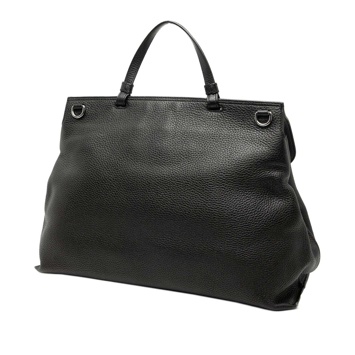 Large Leather Bamboo Daily Satchel