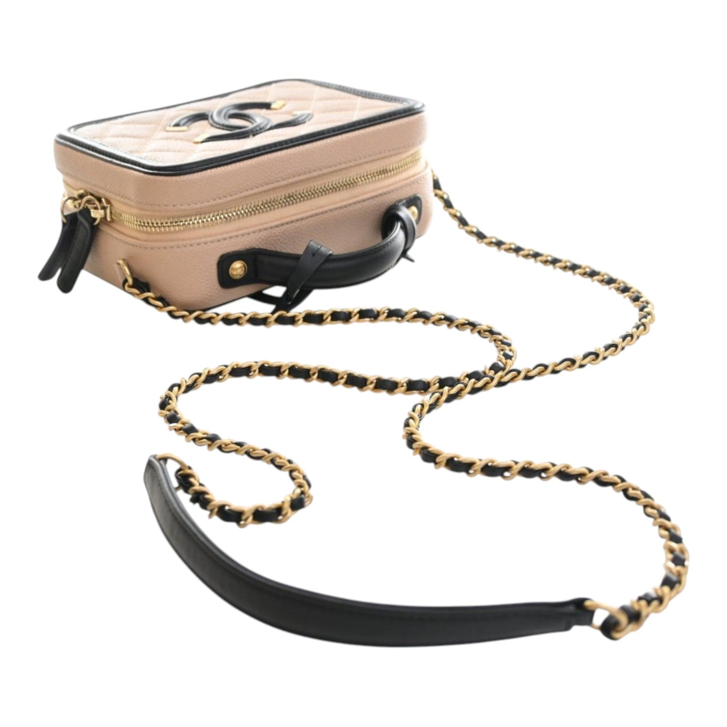 Chanel Small Caviar CC Filigree Vanity Case