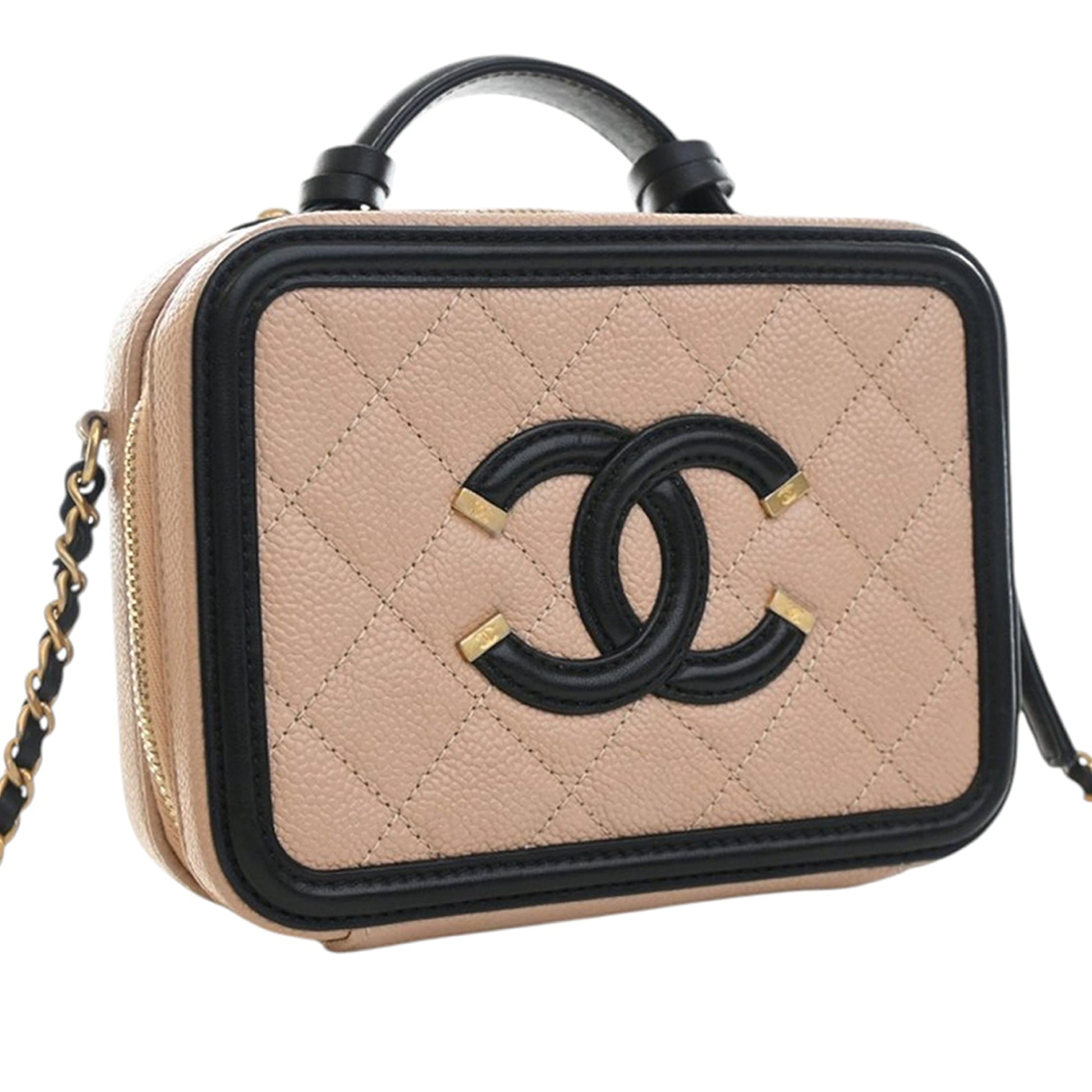 Chanel Small Caviar CC Filigree Vanity Case