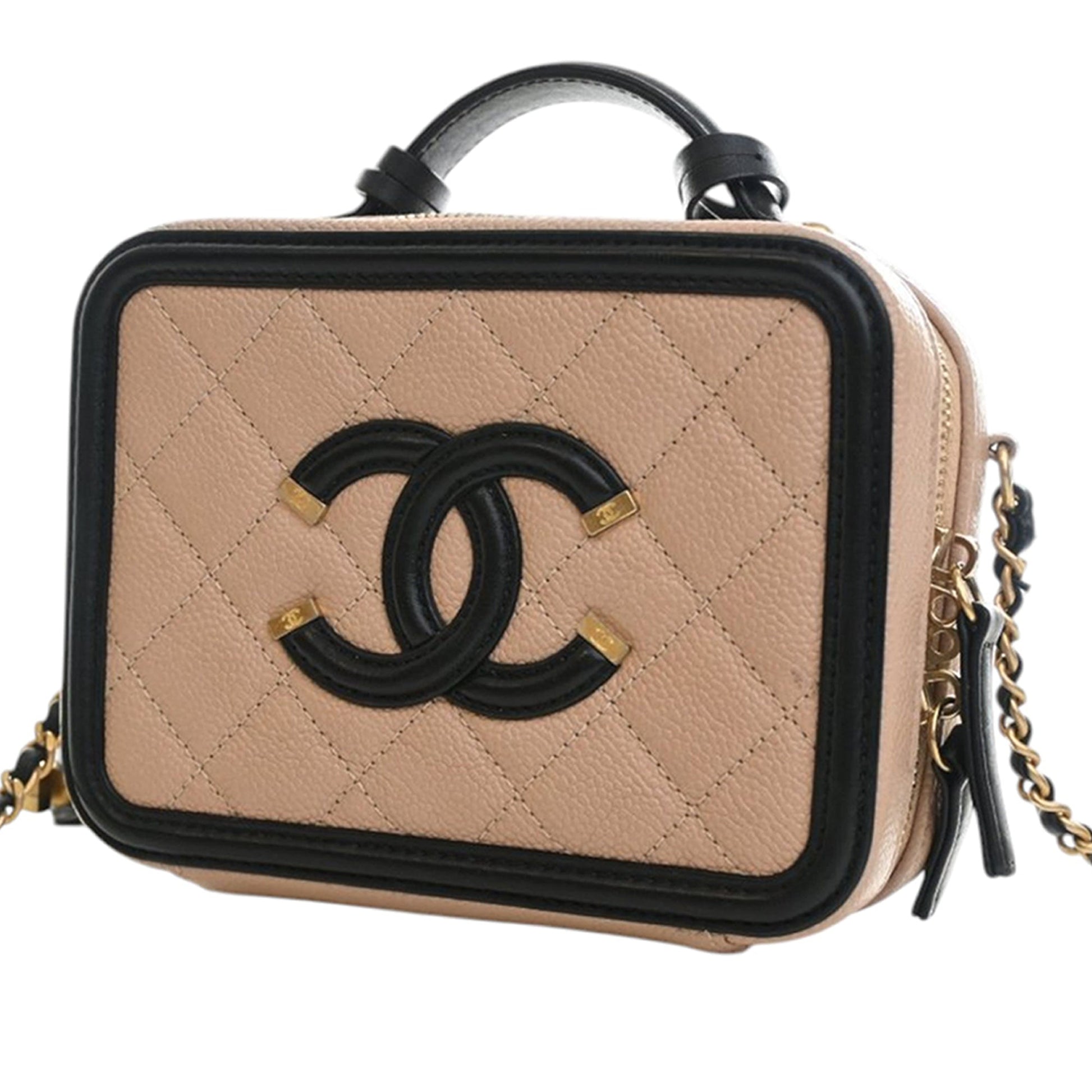 Chanel Small Caviar CC Filigree Vanity Case
