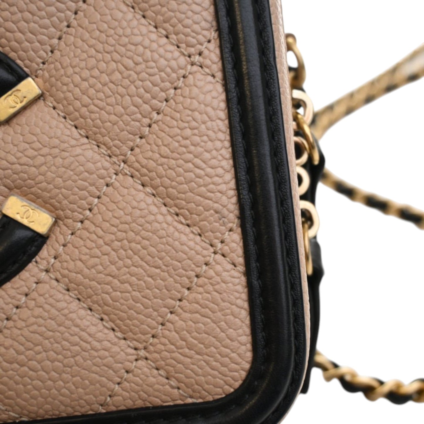 Chanel Small Caviar CC Filigree Vanity Case