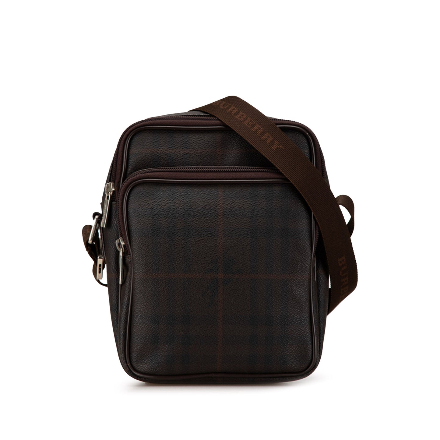 Burberry Smoke Check Coated Canvas Crossbody