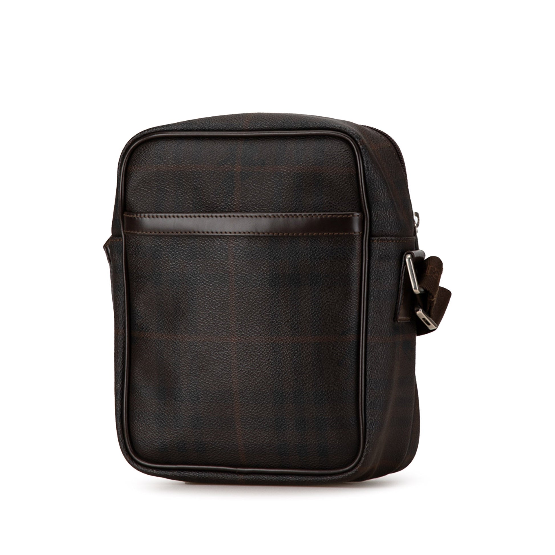 Burberry Smoke Check Coated Canvas Crossbody