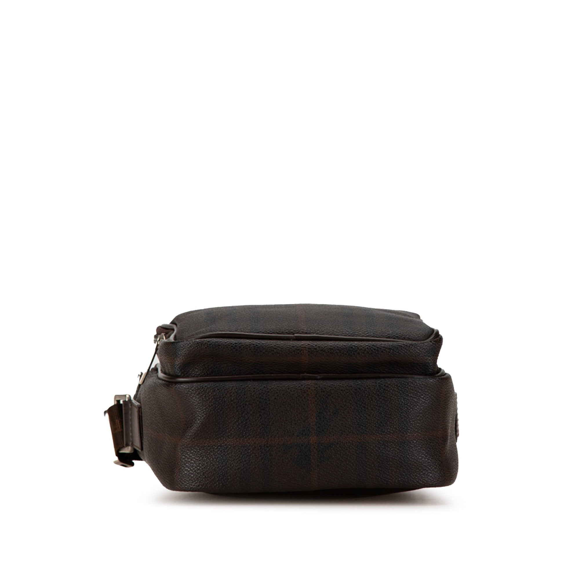 Burberry Smoke Check Coated Canvas Crossbody