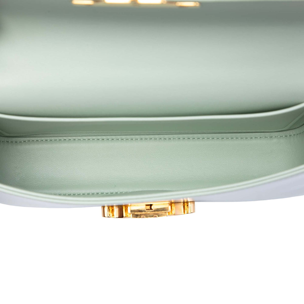 Celine Shiny Calfskin Triomphe Claude Chain Shoulder Bag