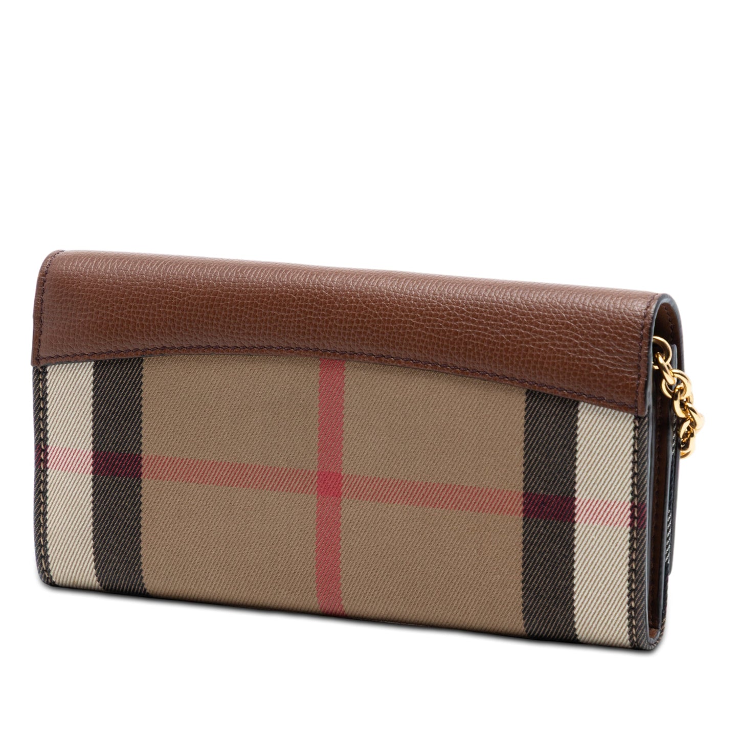 Burberry House Check Canvas and Leather Henley Wallet on Chain