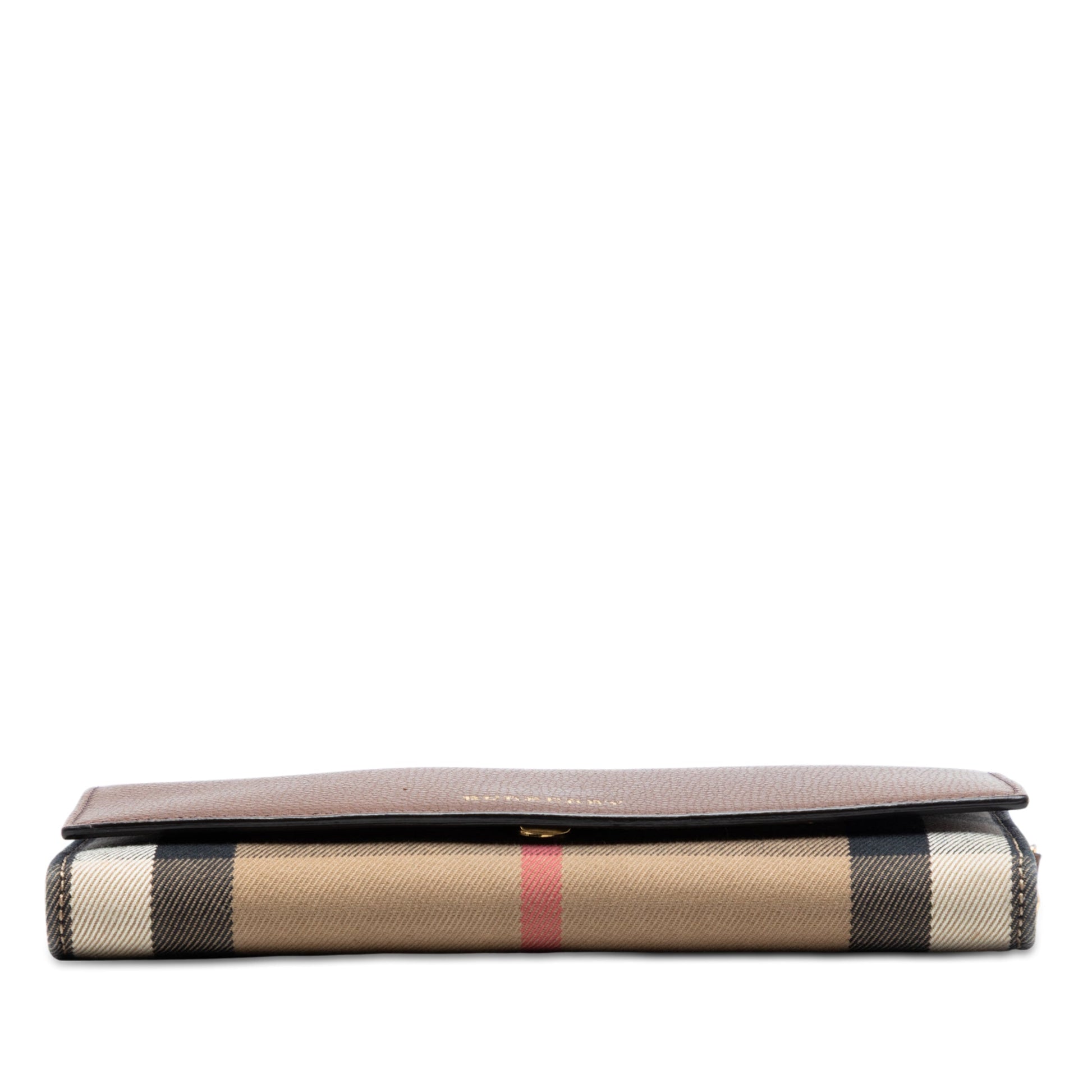 Burberry House Check Canvas and Leather Henley Wallet on Chain
