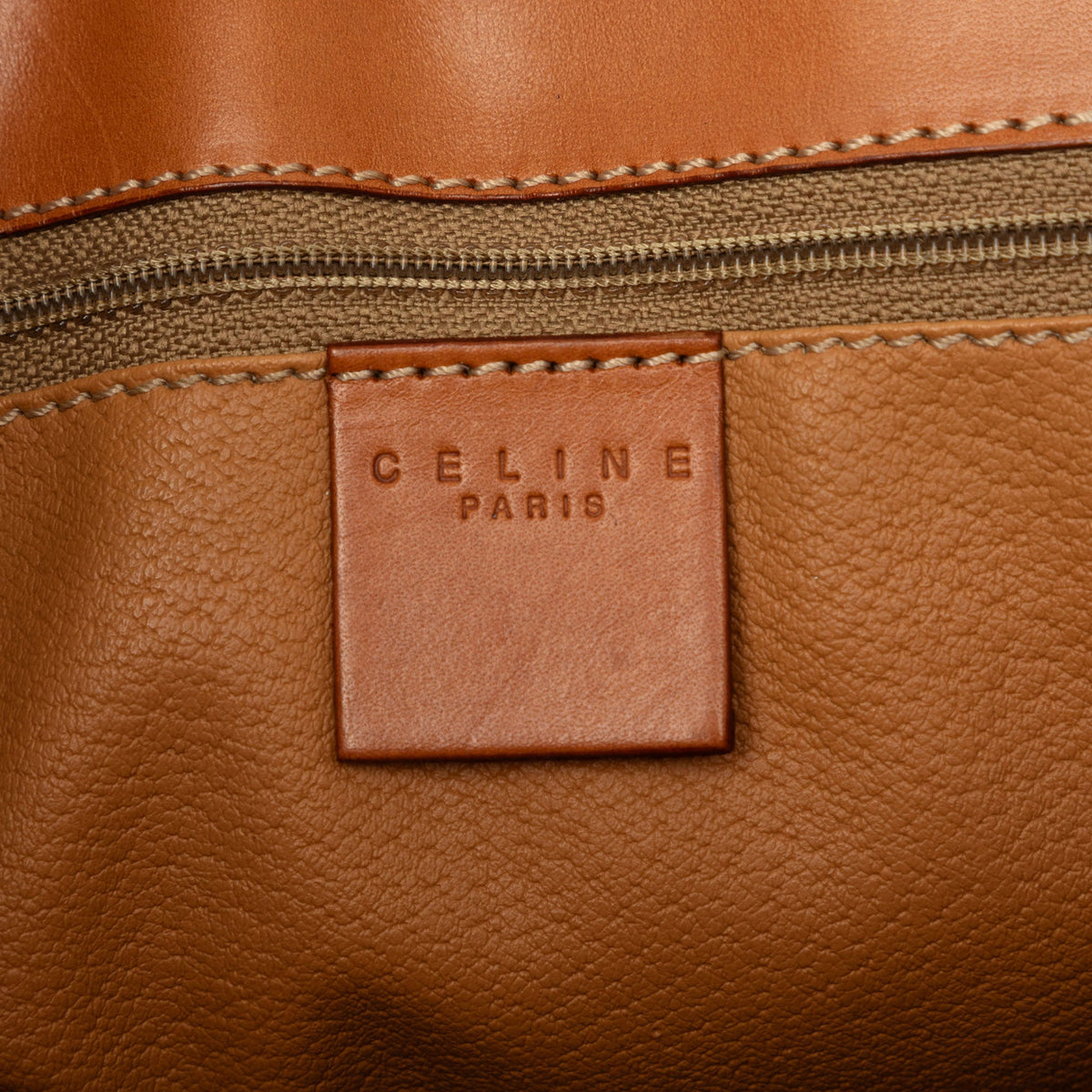 Celine Macadam Coated Canvas Handbag — Brown