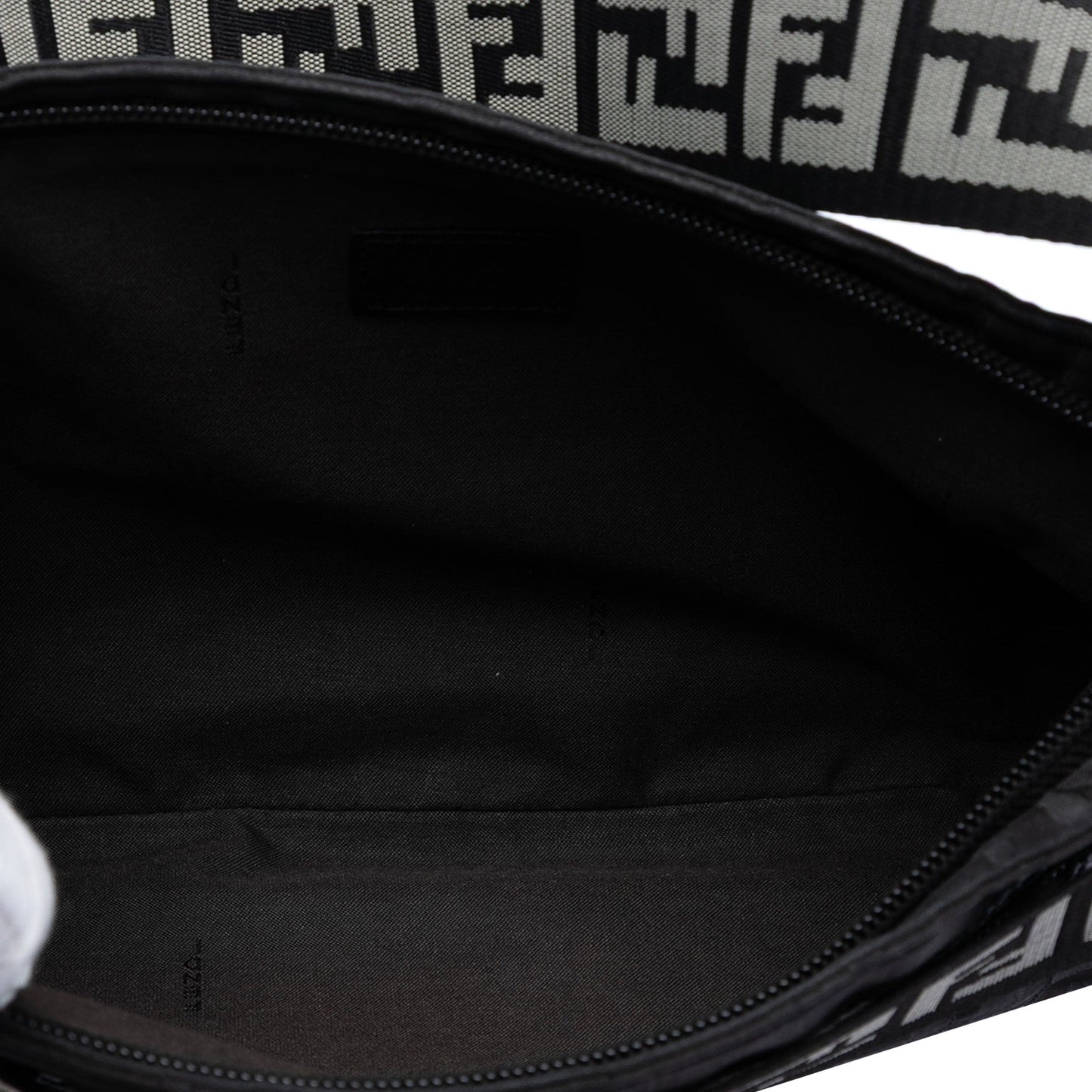 Fendi Zucca Nylon Zip Code Shoulder Bag