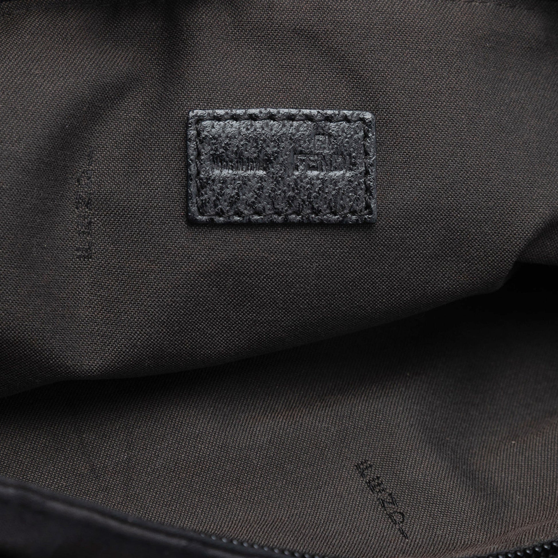 Fendi Zucca Nylon Zip Code Shoulder Bag