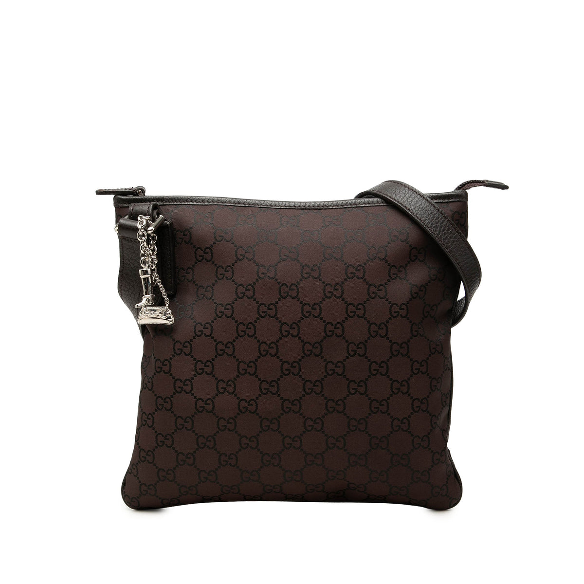 Gucci GG Nylon Jolicoeur Crossbody — Brown