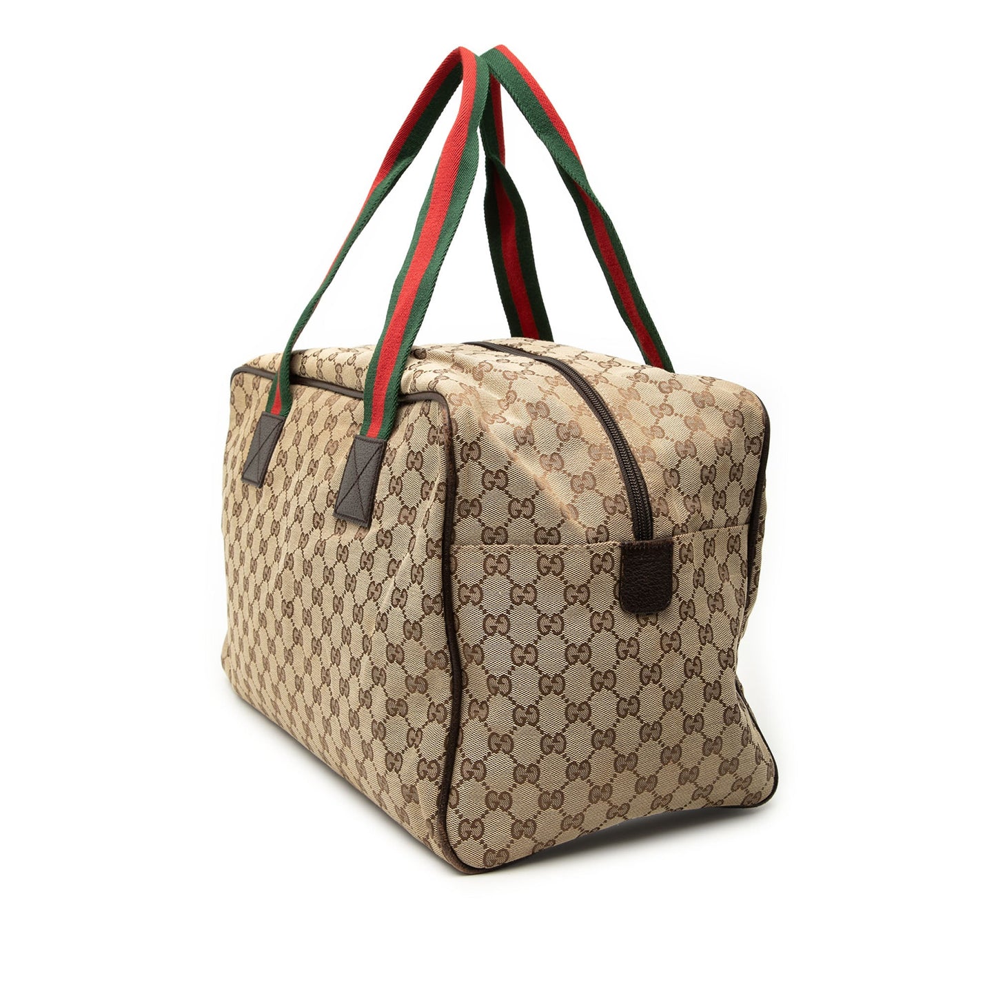 Gucci GG Canvas Web Duffle Bag