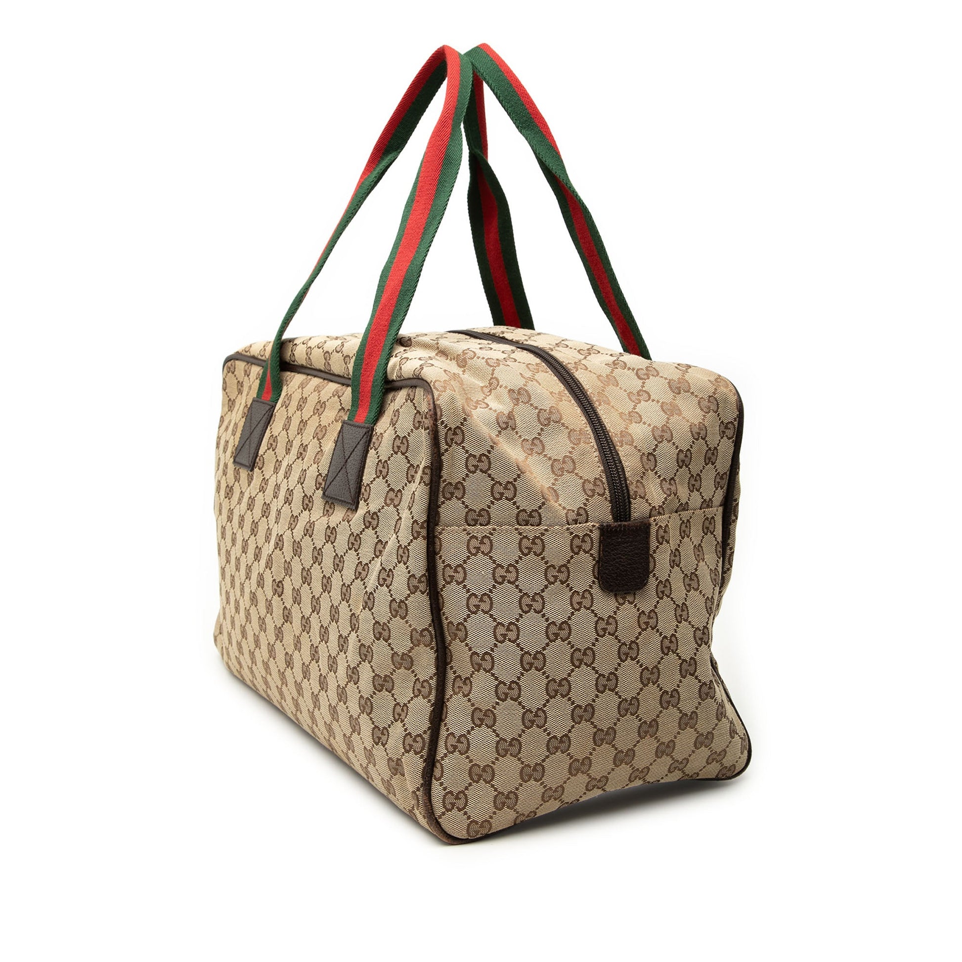 Gucci GG Canvas Web Duffle Bag