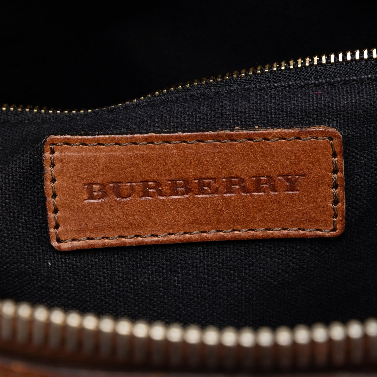Burberry Small Leather Trimmed House Check Canvas Bridle Orchard Satchel