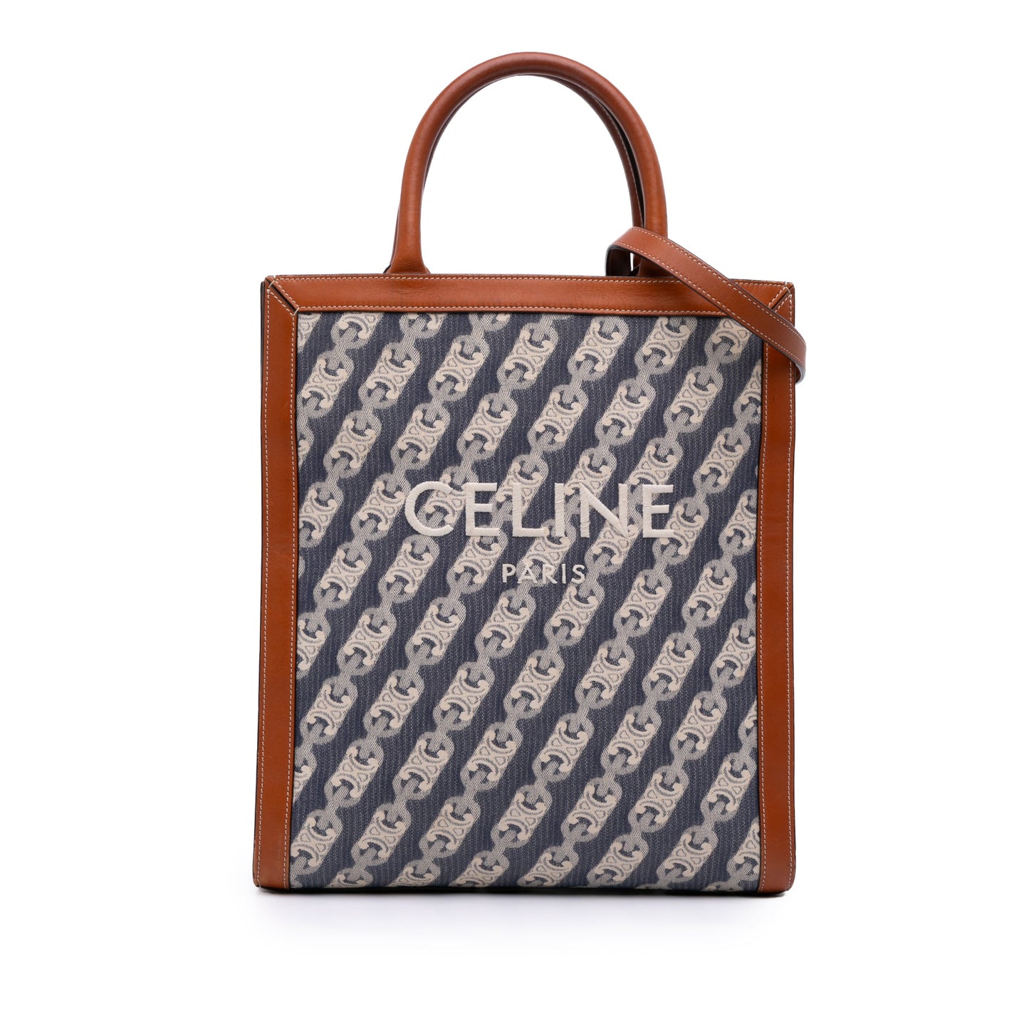 Celine Small Triomphe Canvas Maillon Vertical Cabas Satchel