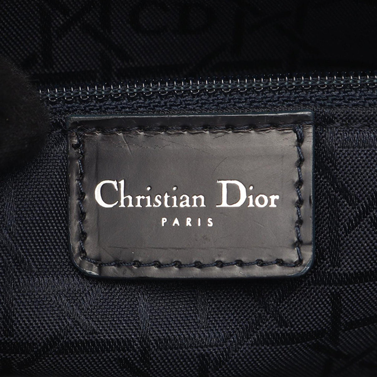 Dior Large Denim Cannage Acrylic Handles Lady Dior