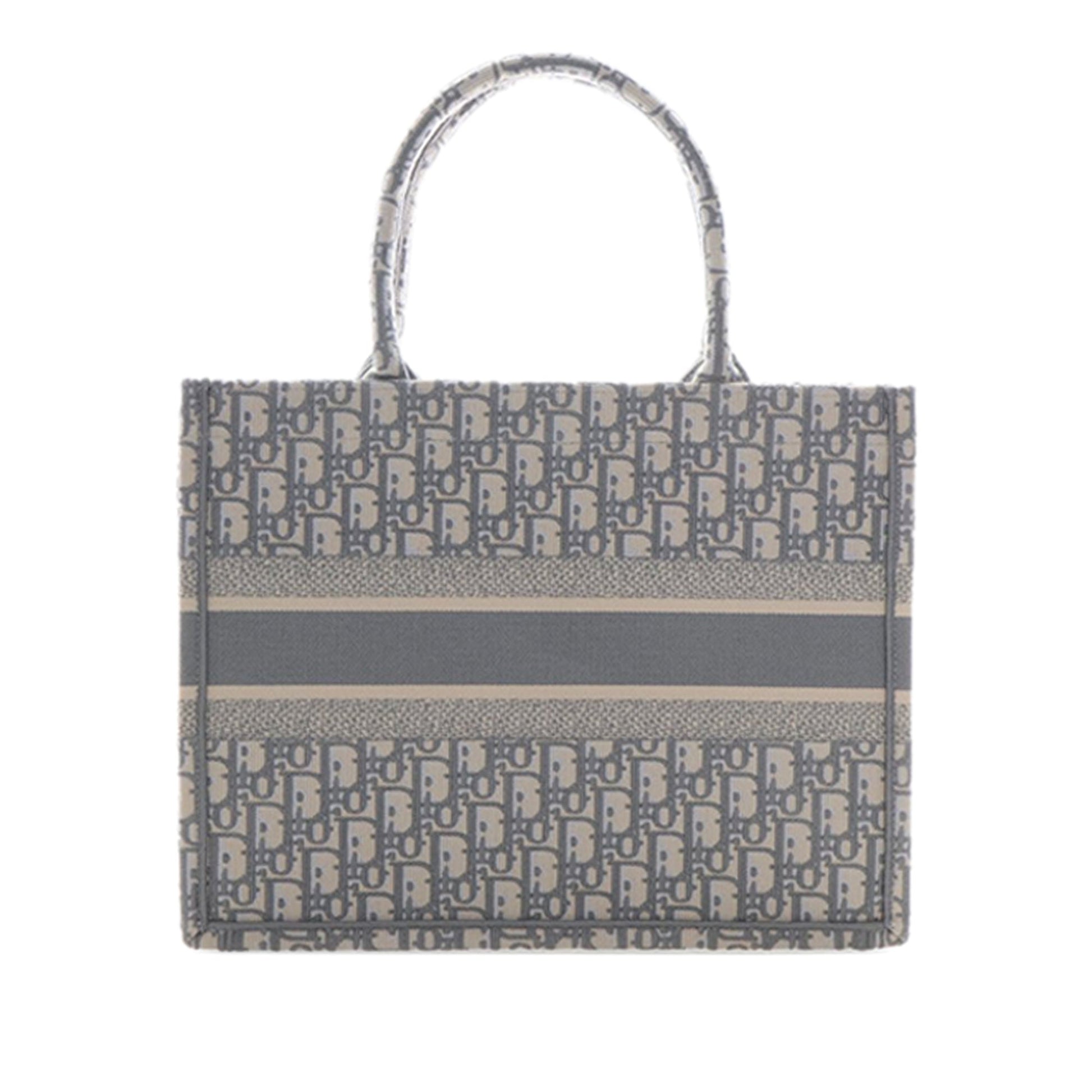 Dior Medium Oblique Embroidered Canvas Book Tote
