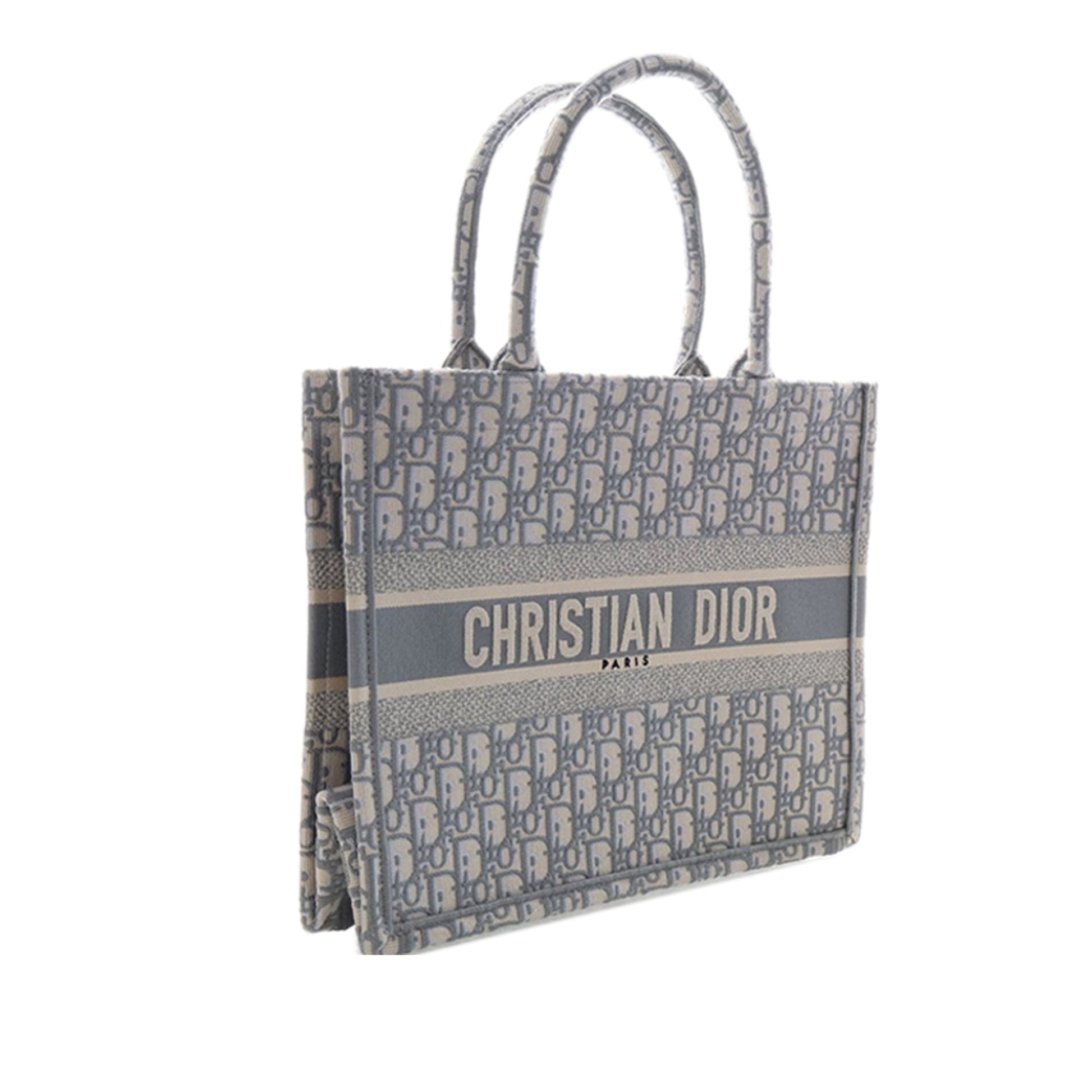 Dior Medium Oblique Embroidered Canvas Book Tote