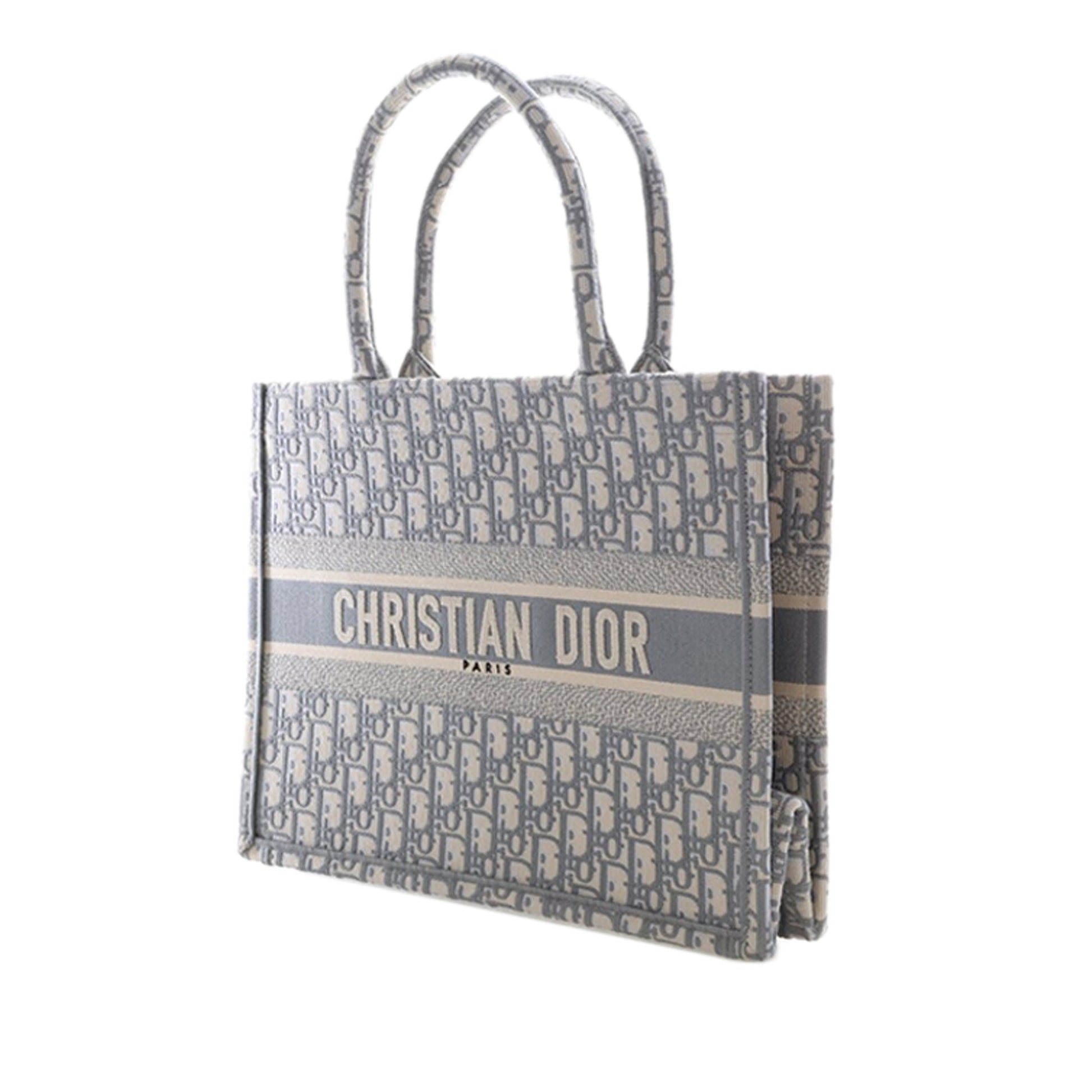 Dior Medium Oblique Embroidered Canvas Book Tote