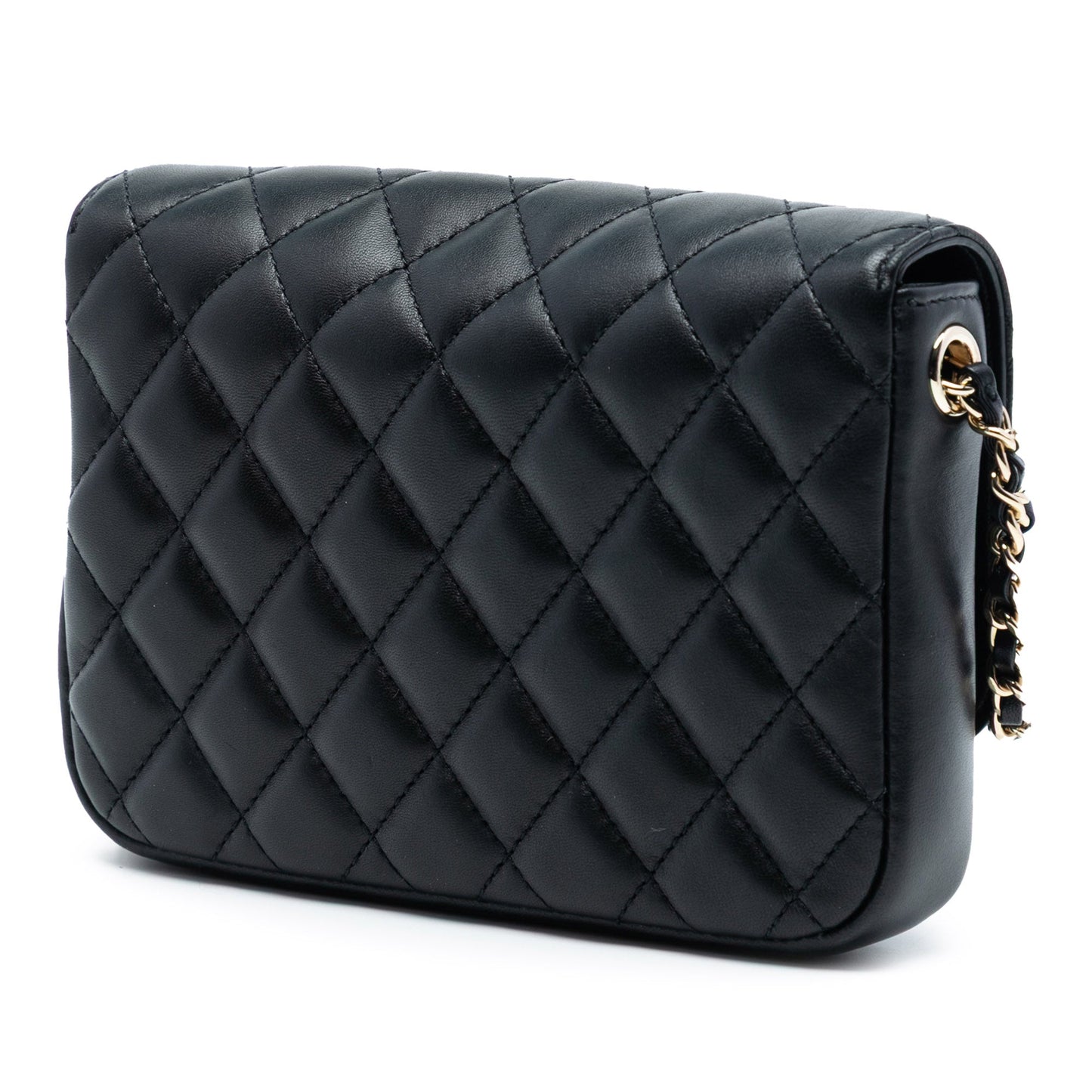Chanel CC Quilted Lambskin Side Packs Flap