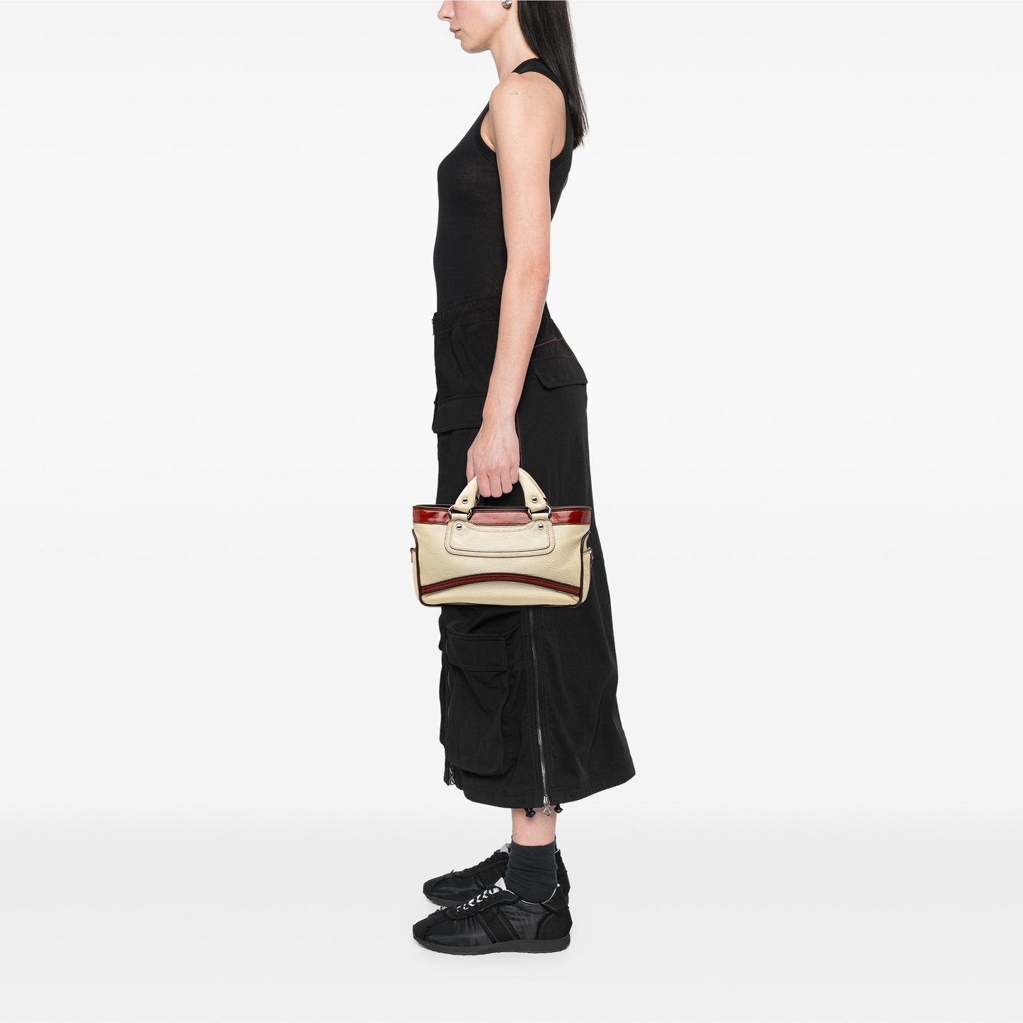 Celine Tricolor Leather Boogie Handbag