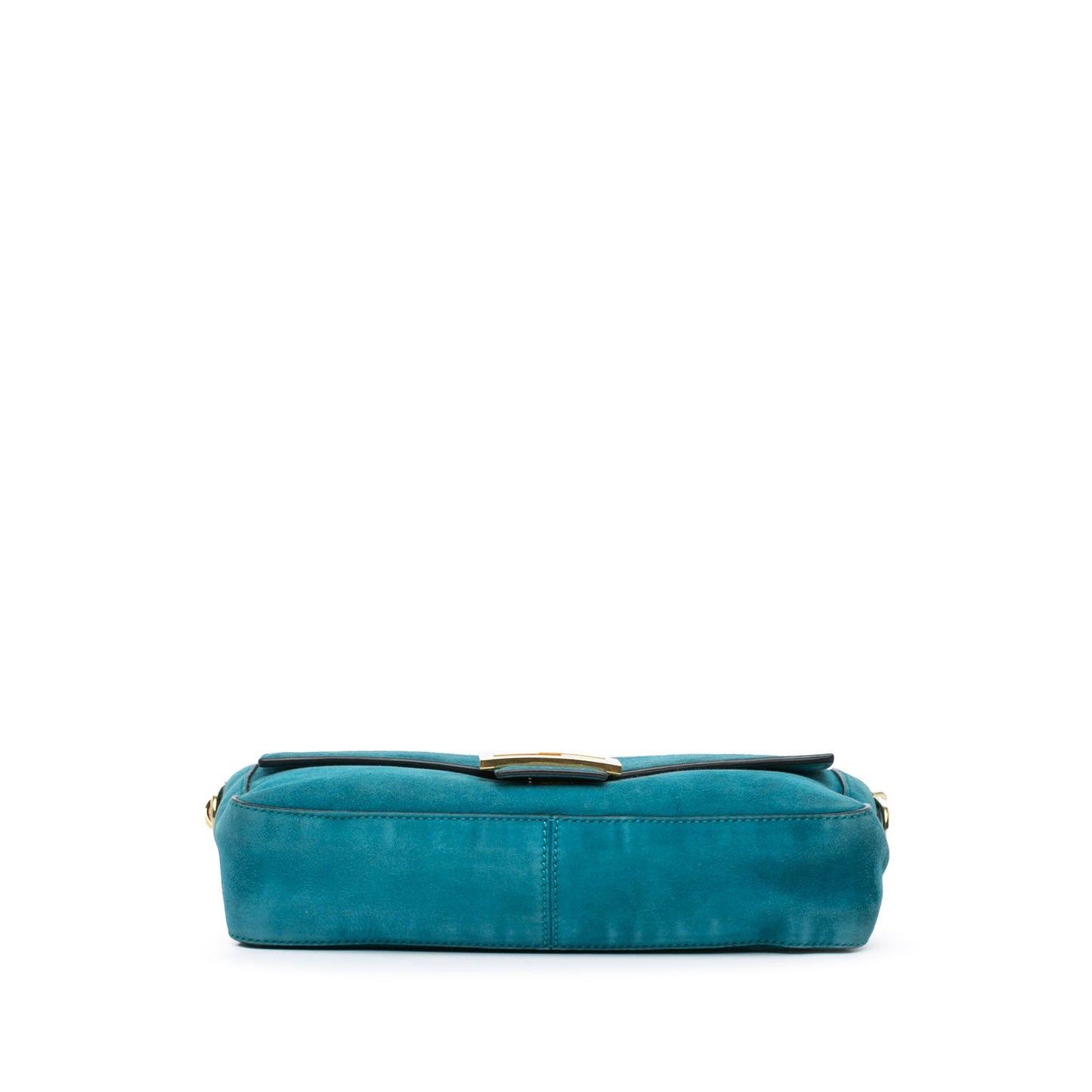 Medium Suede Baguette Satchel