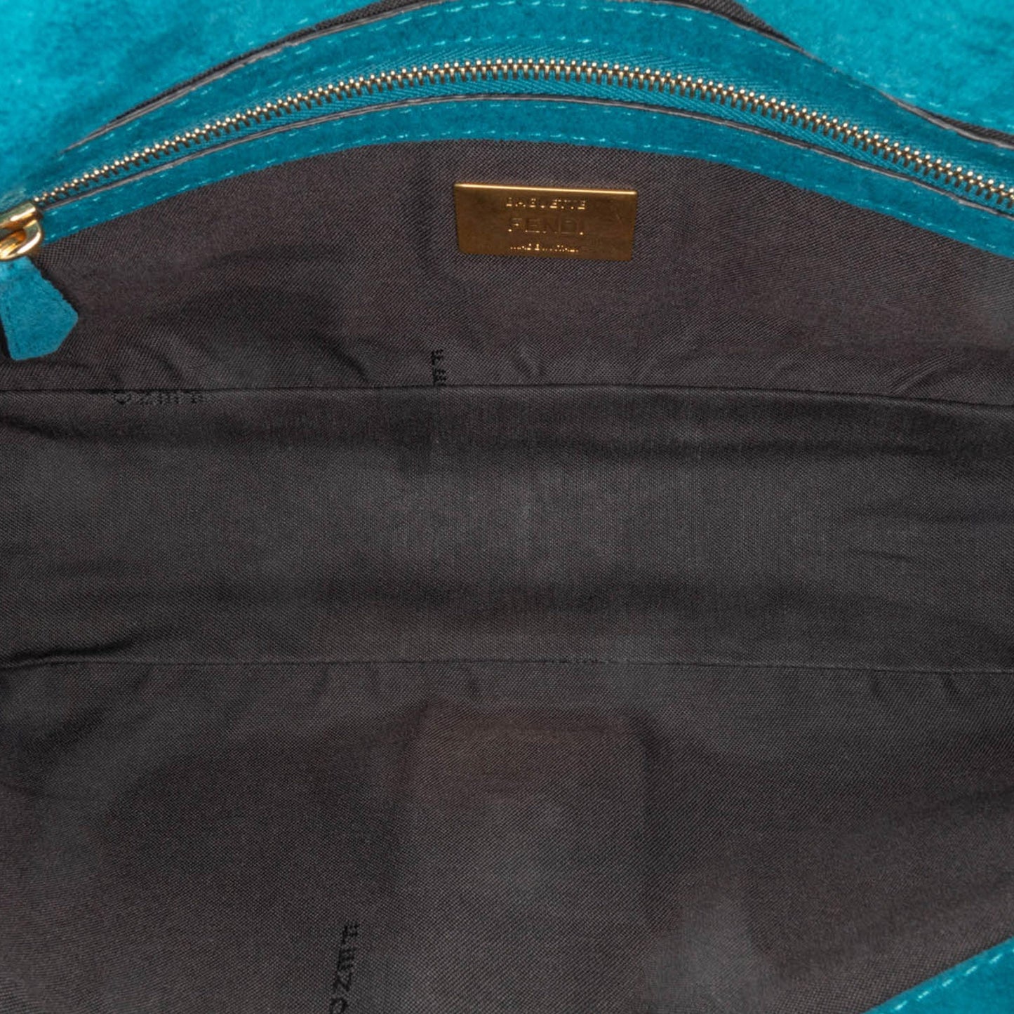 Medium Suede Baguette Satchel