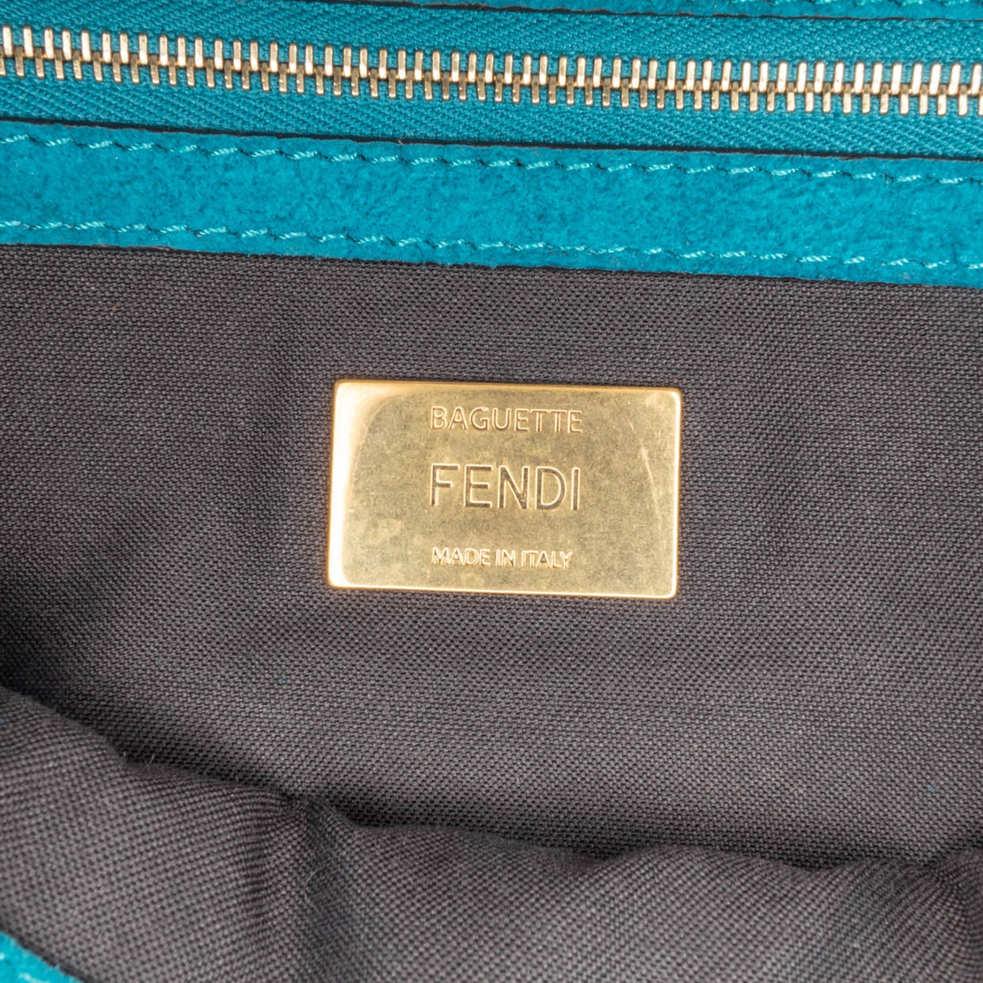 Medium Suede Baguette Satchel