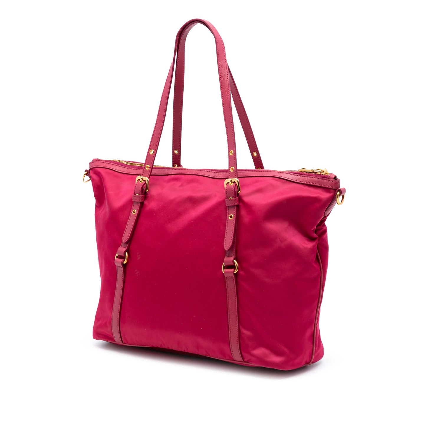 Prada Saffiano Trimmed Tessuto Satchel