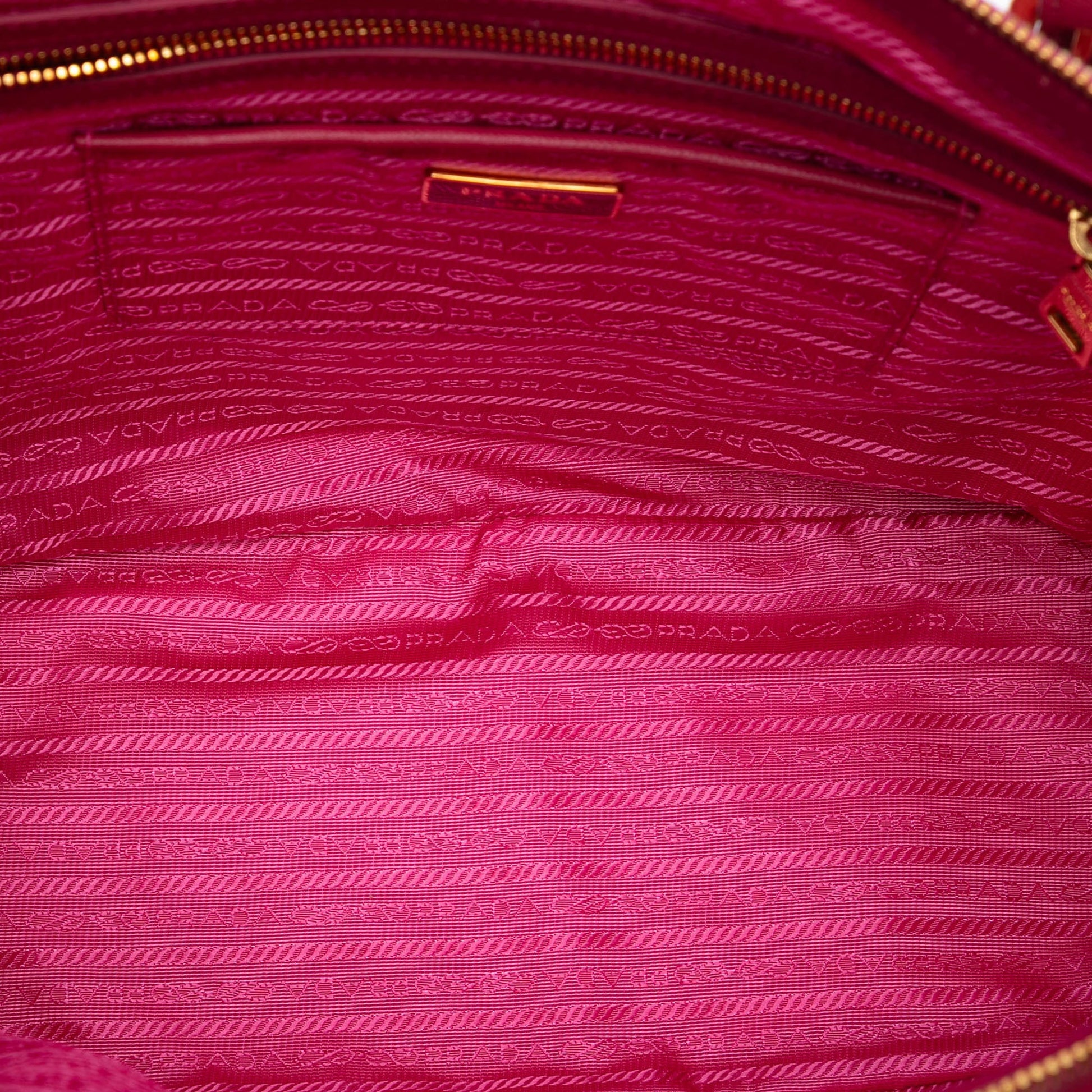 Prada Saffiano Trimmed Tessuto Satchel