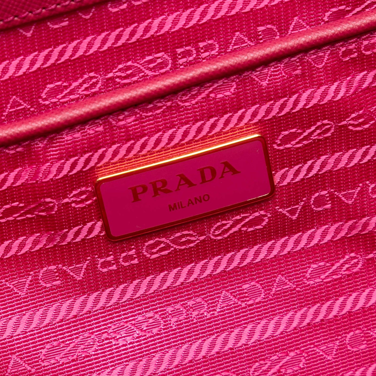 Prada Saffiano Trimmed Tessuto Satchel