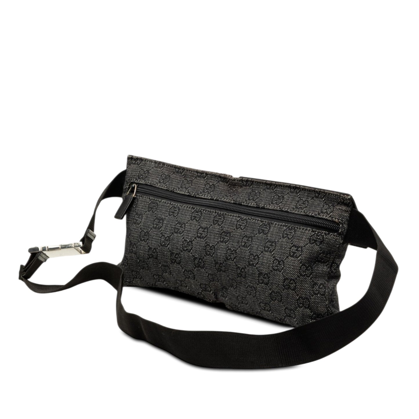 Gucci GG Denim Double Pocket Belt Bag