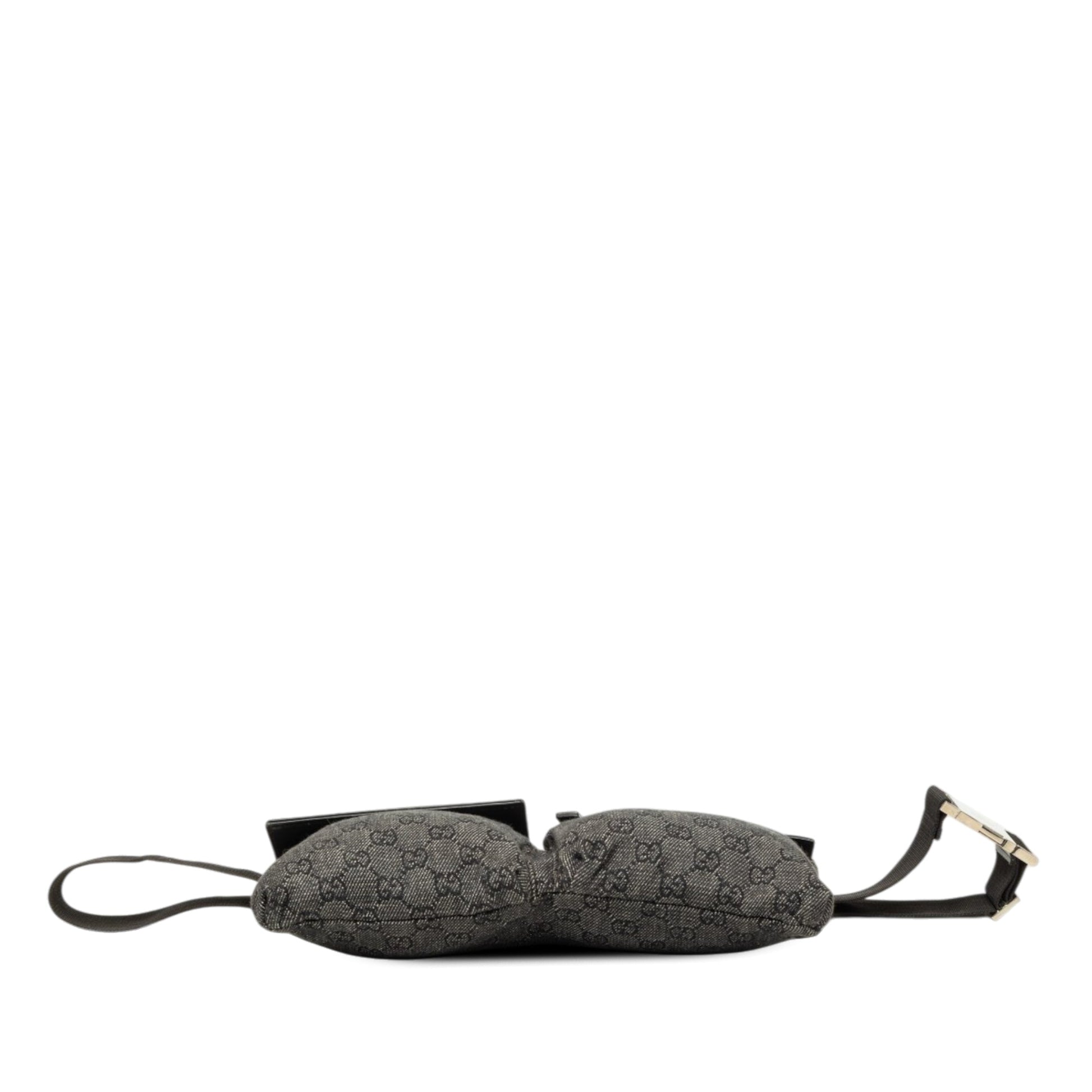 Gucci GG Denim Double Pocket Belt Bag
