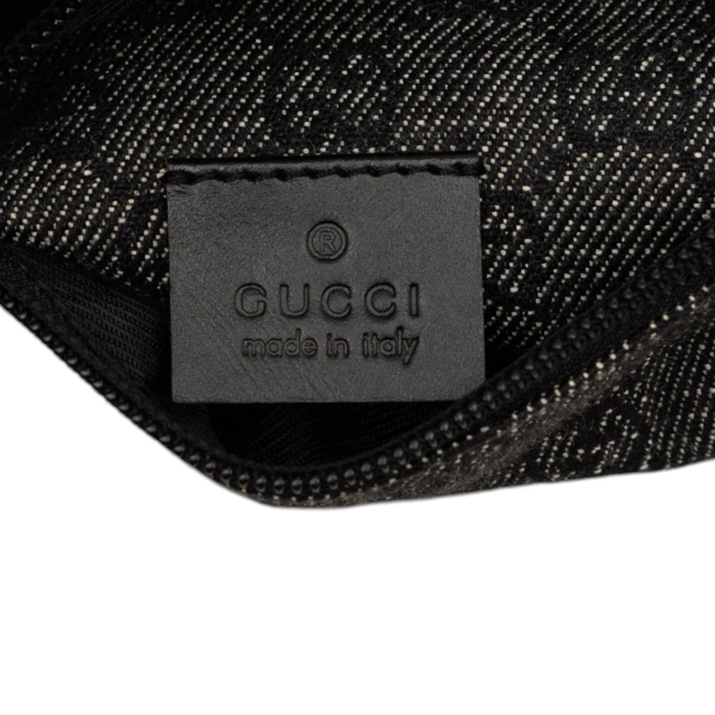 Gucci GG Denim Double Pocket Belt Bag