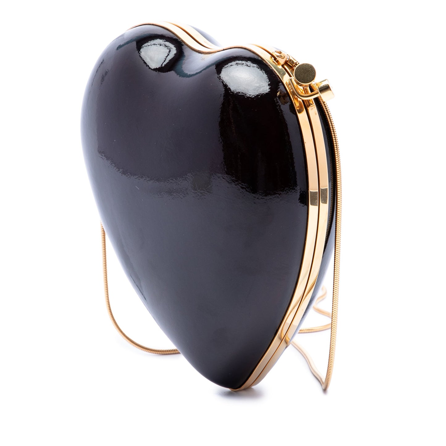 Saint Laurent Patent Love Box Chain Clutch