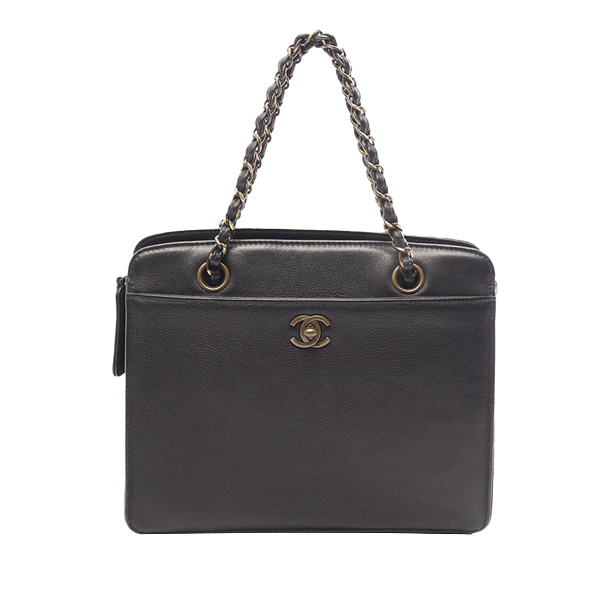 Chanel CC Calfskin Tote — Black