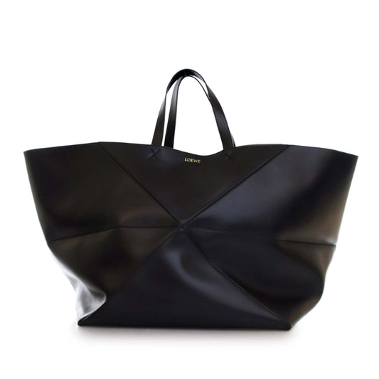 LOEWE XXL Shiny Calfskin Puzzle Fold Tote